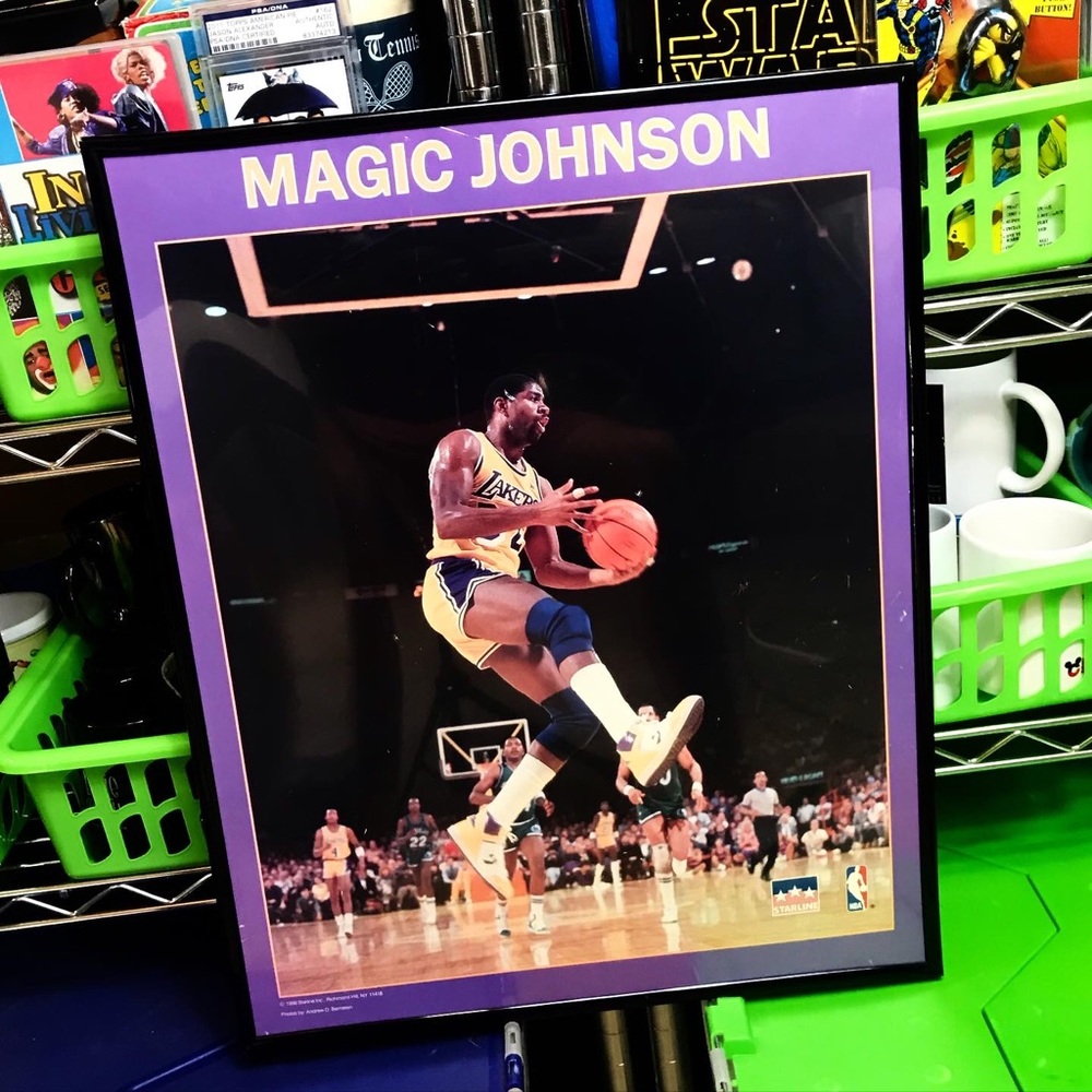 Vtg ‘88 LA Lakers Magic Johnson Starline Poster